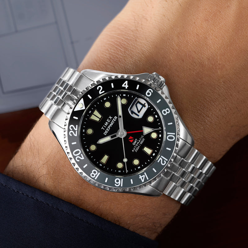 TIMEX Men's Silver-Tone Stainless Steel, Black Dial | TW2Y63900