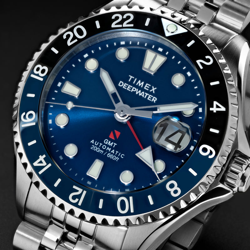 TIMEX Men's Silver-Tone Stainless Steel, Blue Dial | TW2Y64000