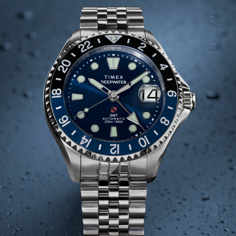 TIMEX Men's Silver-Tone Stainless Steel, Blue Dial | TW2Y64000