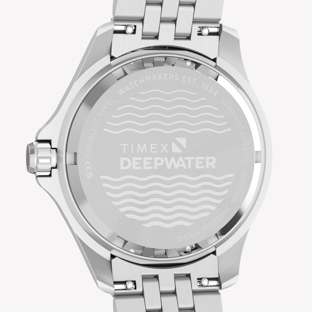 TIMEX Men's Silver-Tone Stainless Steel, Green Dial | TW2Y64100