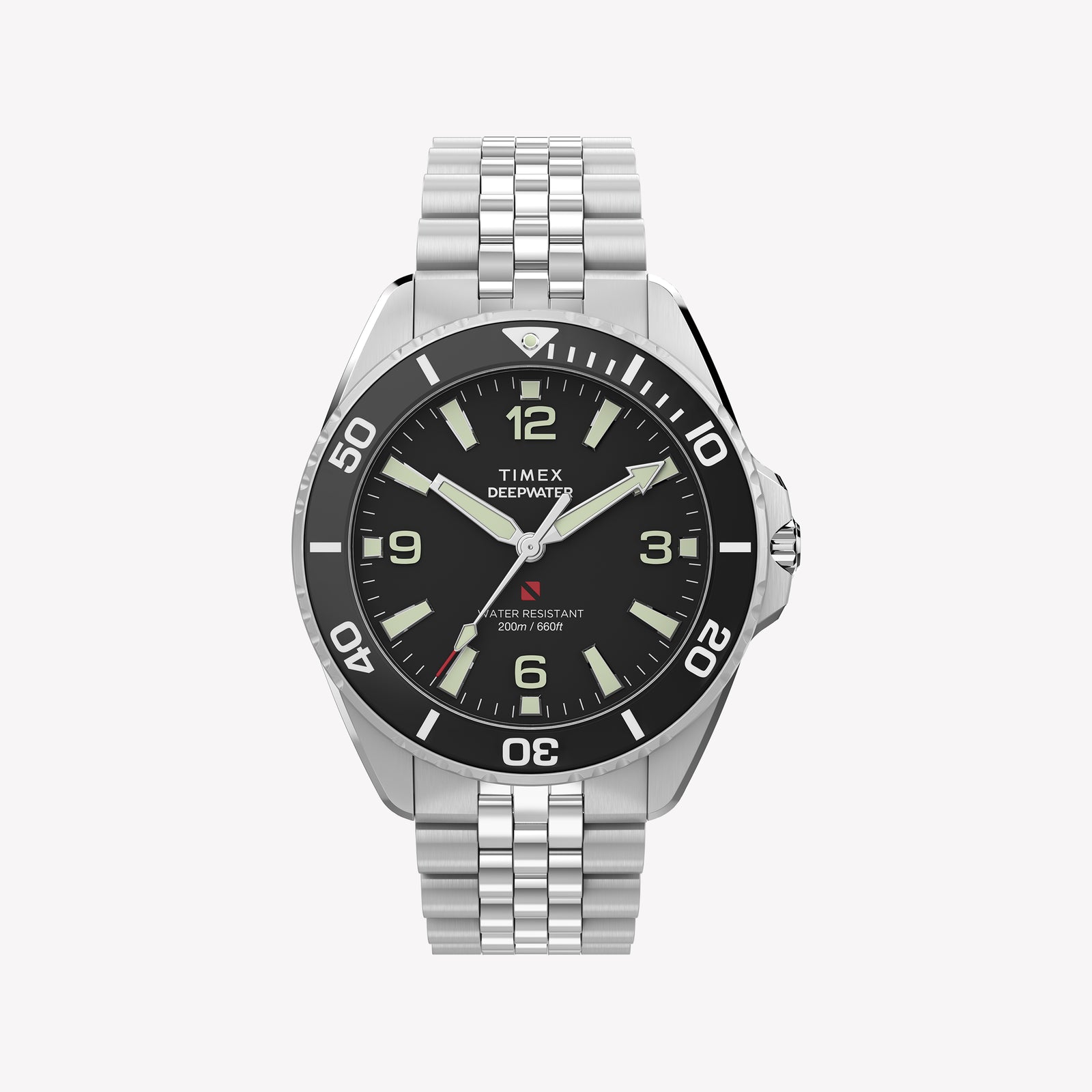 TIMEX Men's SS Silver-Tone, Black Dial | TW2Y64500