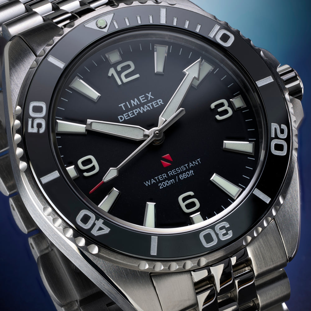 TIMEX Men's SS Silver-Tone, Black Dial | TW2Y64500