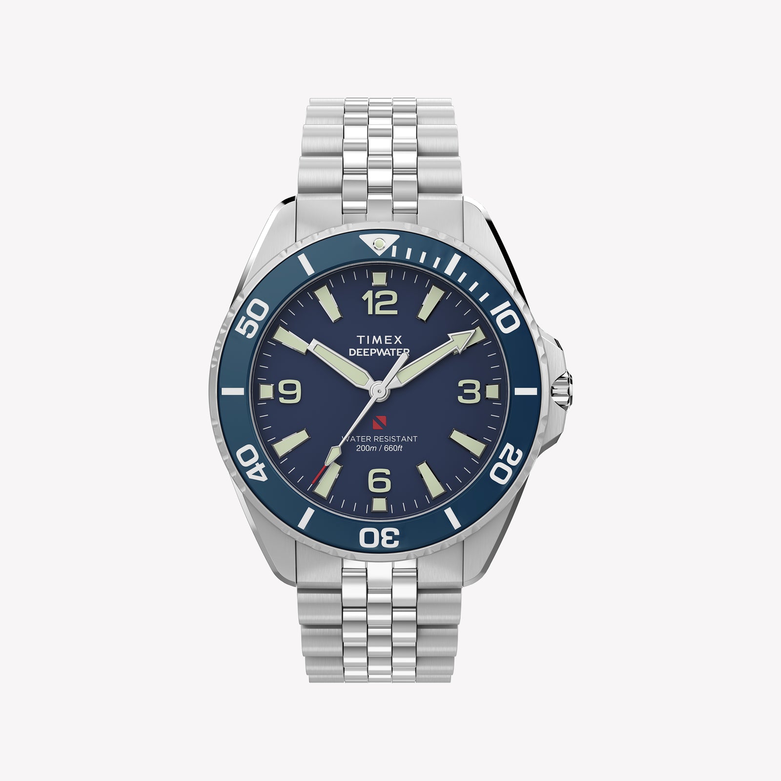 Timex Men's Silver-Tone Steel, Blue Dial | TW2Y64600