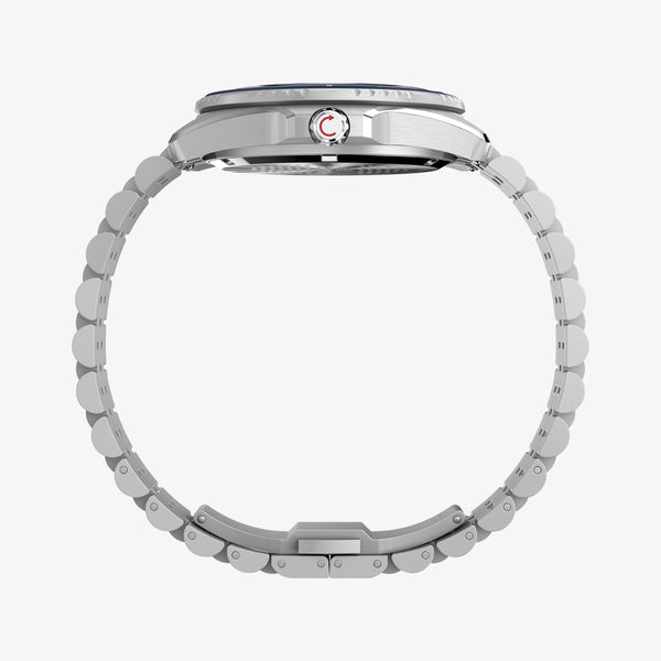 Timex Men's Silver-Tone Steel, Blue Dial | TW2Y64600