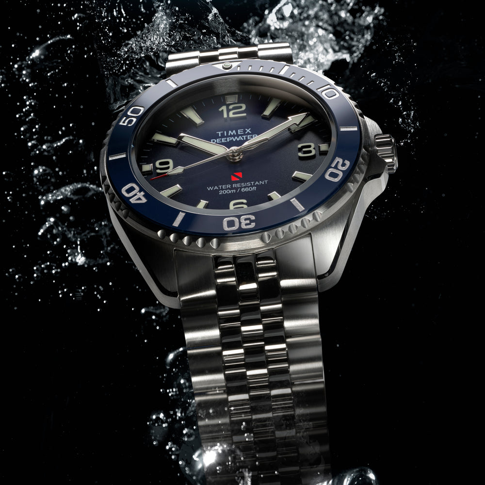Timex Men's Silver-Tone Steel, Blue Dial | TW2Y64600