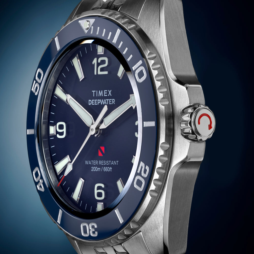 Timex Men's Silver-Tone Steel, Blue Dial | TW2Y64600