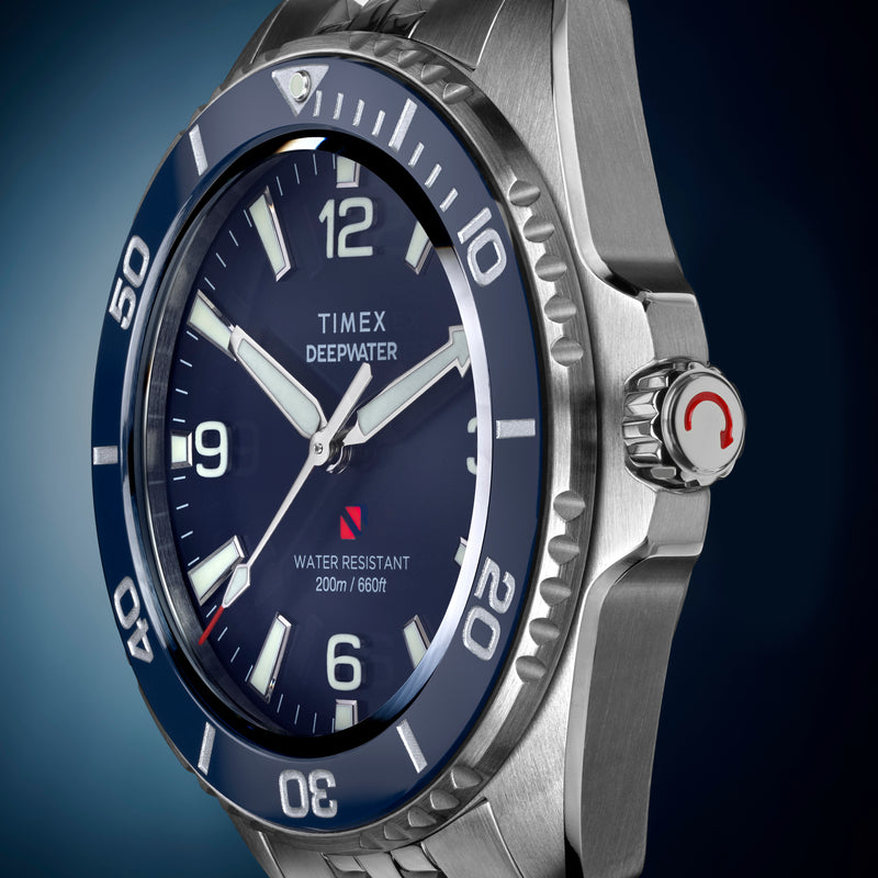 Timex Men's Silver-Tone Steel, Blue Dial | TW2Y64600