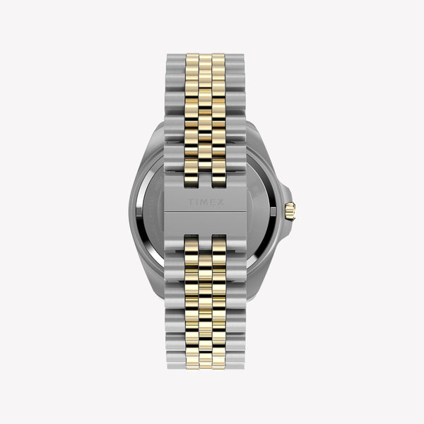 TIMEX Men's Steel Silver-Tone Two-Tone Black Dial | TW2Y64700