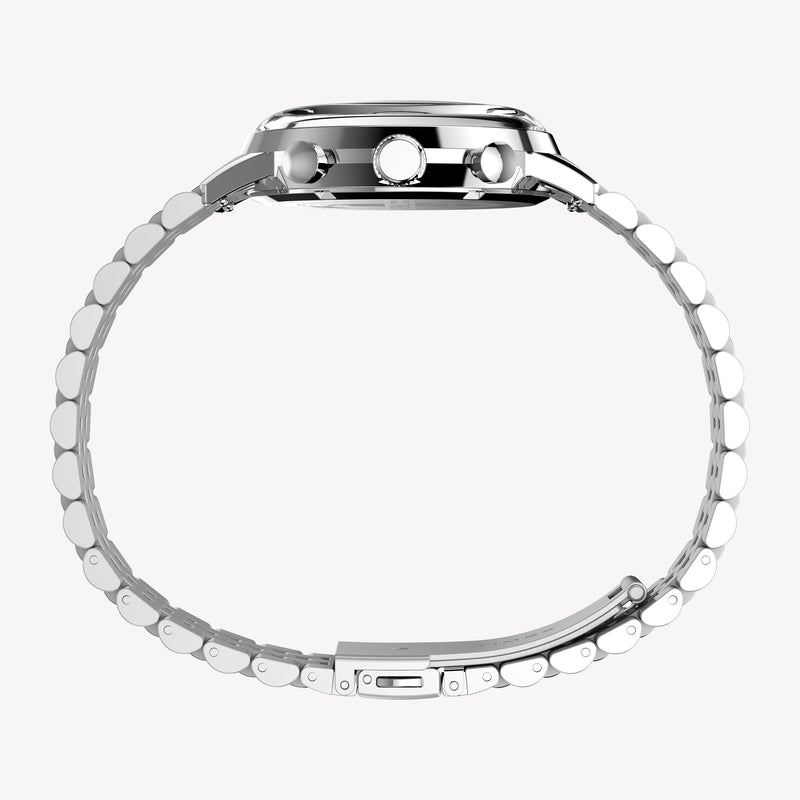 TIMEX Men's Stainless Steel Silver-Tone, Blue Dial | TW2Y66500