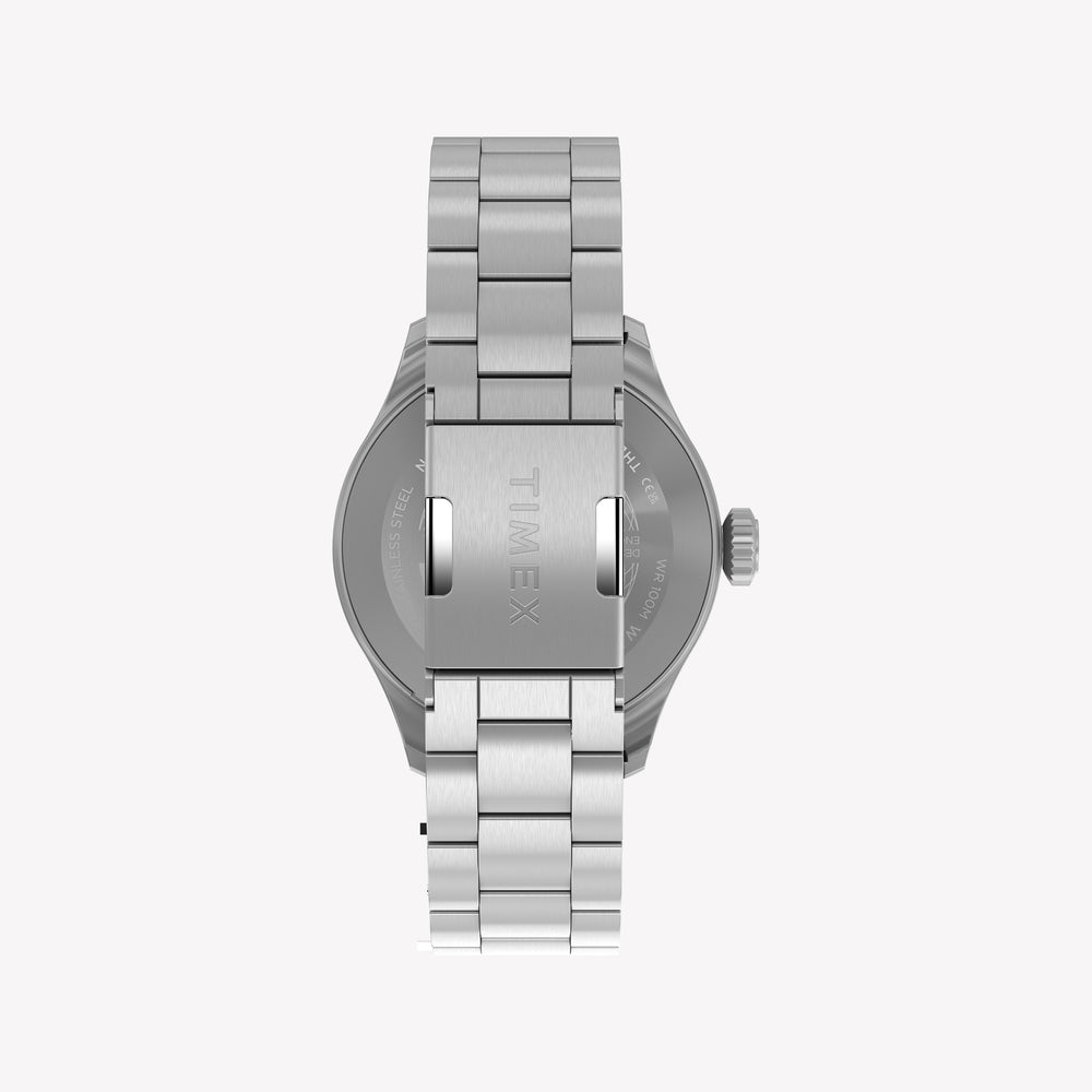 Timex Men's Silver-Tone Stainless, Black Dial | TW2Y70300
