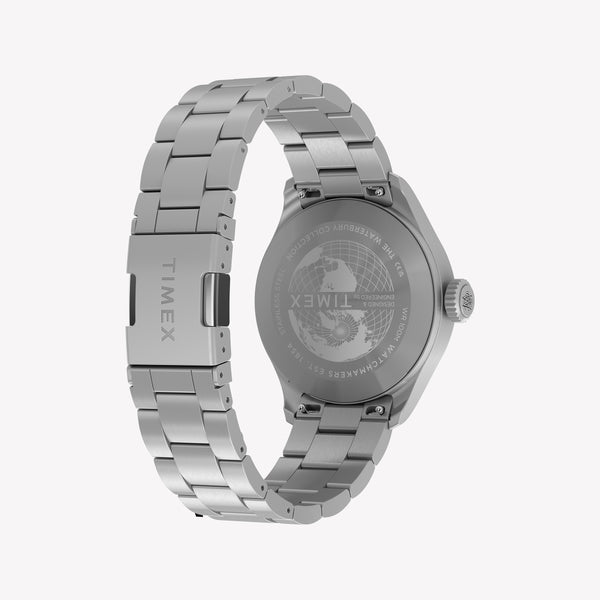 Timex Men's Silver-Tone Stainless, Black Dial | TW2Y70300
