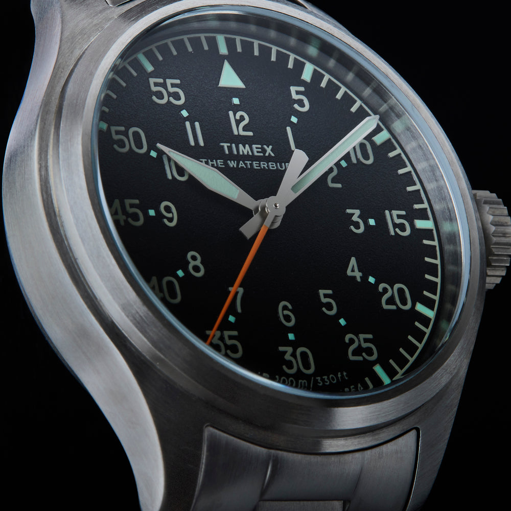 Timex Men's Silver-Tone Stainless, Black Dial | TW2Y70300
