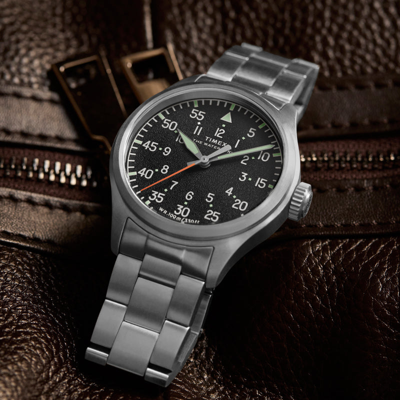 Timex Men's Silver-Tone Stainless, Black Dial | TW2Y70300