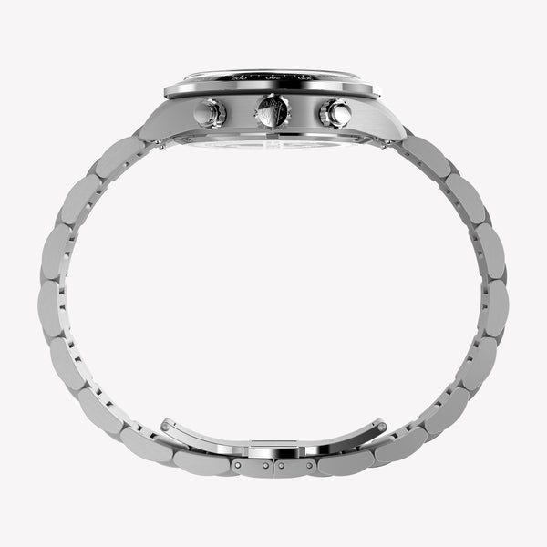 TIMEX Men's Silver-Tone Stainless Steel, Blue Dial | TW2Y70500