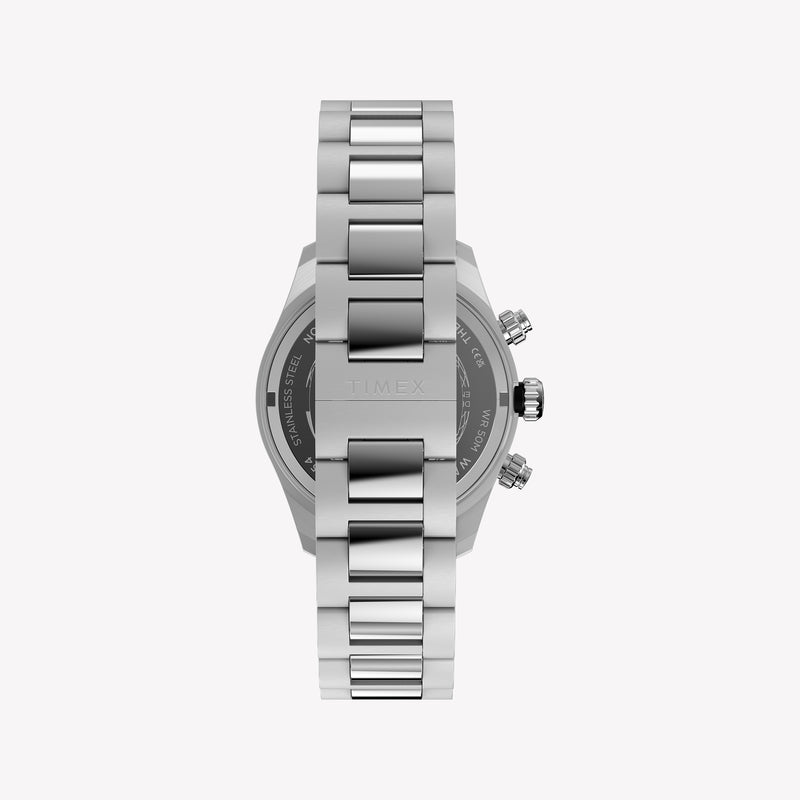 TIMEX Men's Silver-Tone Stainless Steel, Blue Dial | TW2Y70500