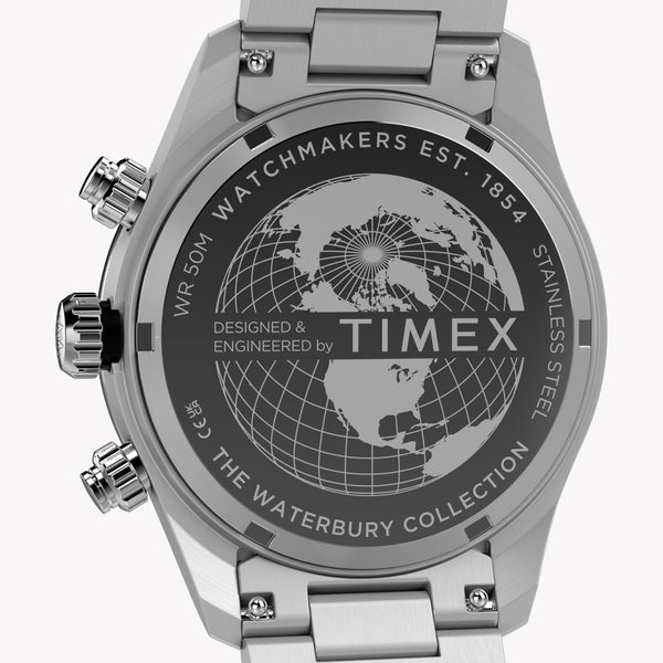 TIMEX Men's Silver-Tone Stainless Steel, Blue Dial | TW2Y70500