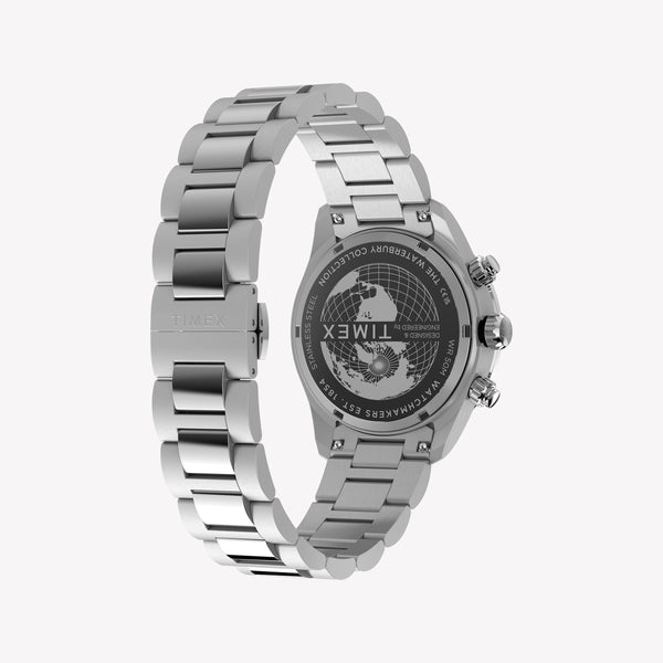 TIMEX Men's Silver-Tone Stainless Steel, Blue Dial | TW2Y70500