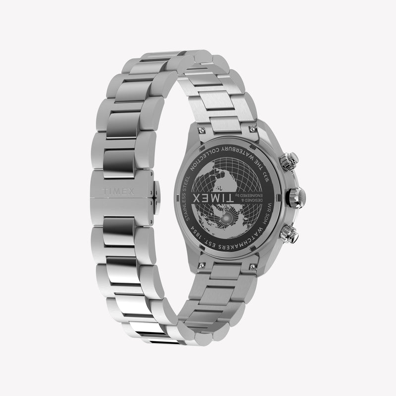 TIMEX Men's Silver-Tone Stainless Steel, Blue Dial | TW2Y70500