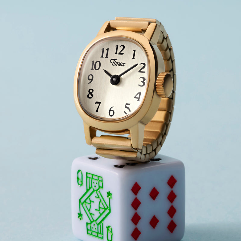 TIMEX Women's Gold-Tone Stainless Steel, Champagne Dial | TW2Y70800