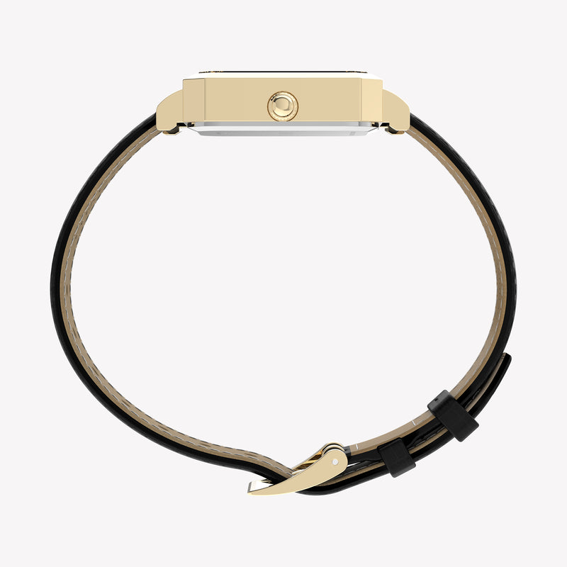 Timex Women's Gold-Tone, Black Leather | TW2Y71900