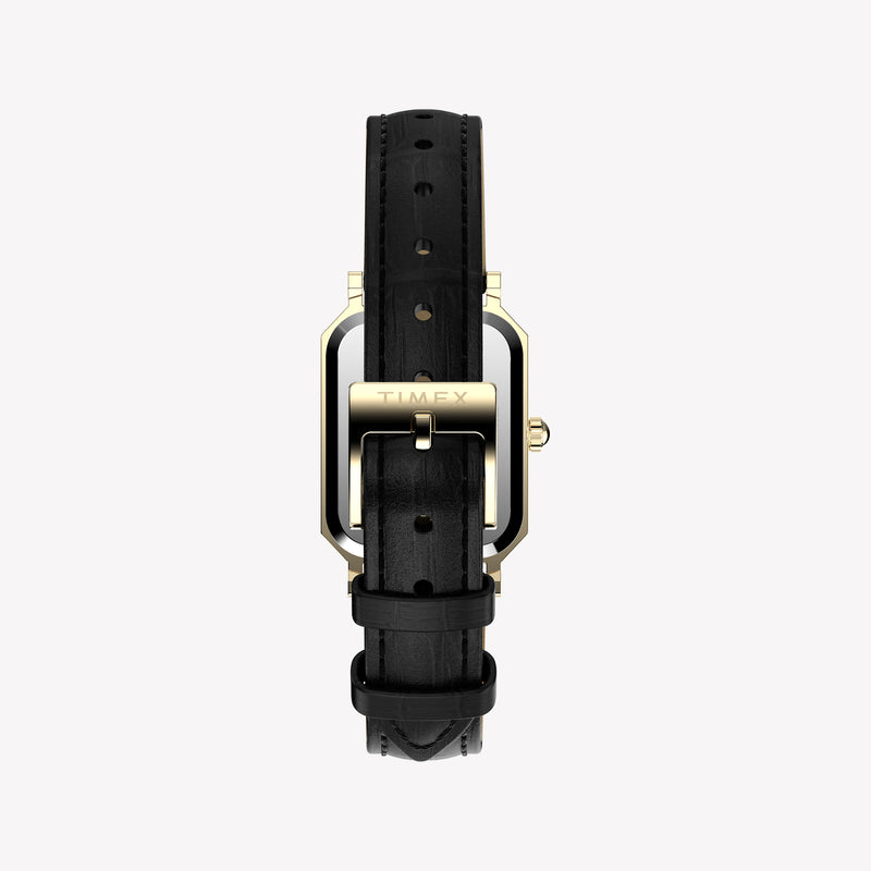 Timex Women's Gold-Tone, Black Leather | TW2Y71900