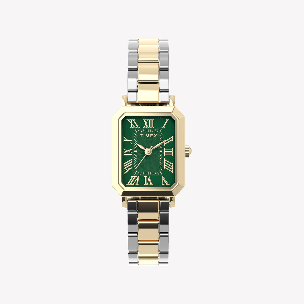 TIMEX Women's Gold-Tone, Two-Tone, Green Dial | TW2Y72000