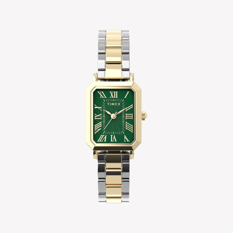 TIMEX Women's Gold-Tone, Two-Tone, Green Dial | TW2Y72000