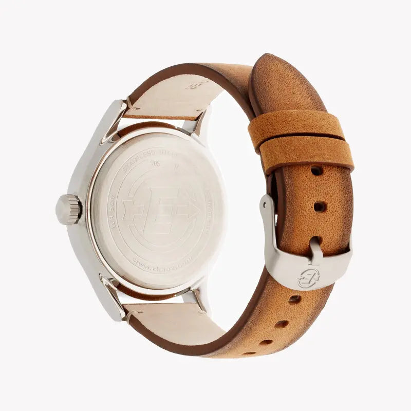 TIMEX EXPEDITION SCOUT TW4B01800 - ساعة رجالية متينة بحزام جلد أسمر وقرص أزرق