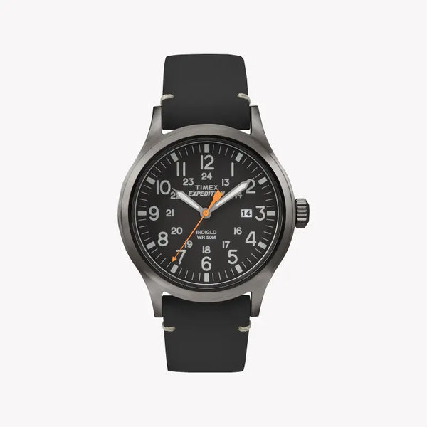 Timex Expedition Scout Tw4b01900 - Rugged Men's Watch With Black Leather Band & Night-Light by i-watch