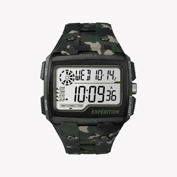 Timex Expedition Grid Shock Tw4b02900 - Men's Rugged Camouflage Digital Watch