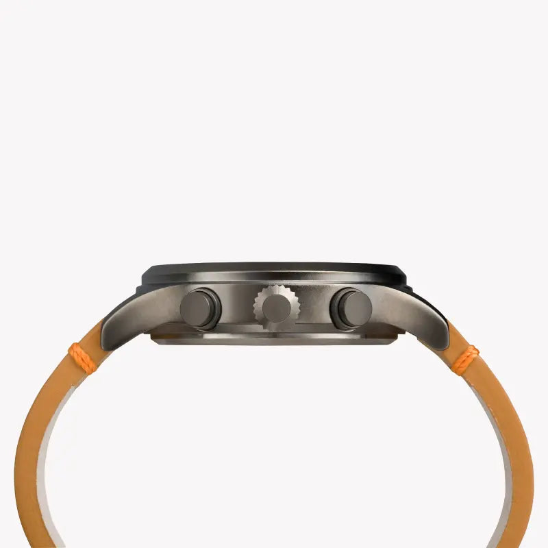 TIMEX Expedition Scout TW4B04400 - ساعة رجالية متينة بسوار جلدي أسمر وقرص أخضر