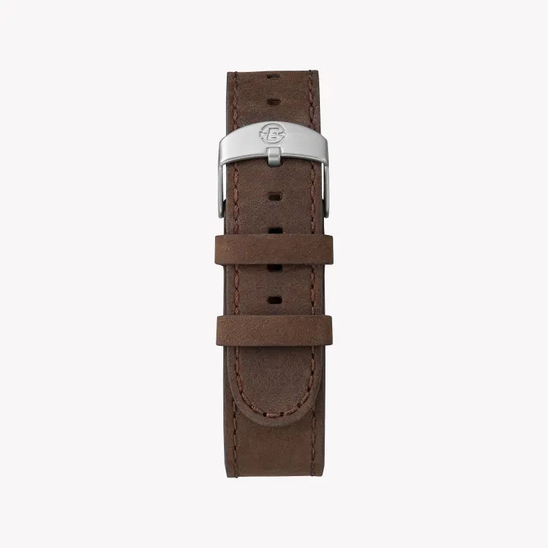 Timex Men's Brown Leather Watch, Blue Dial | TW4B06400