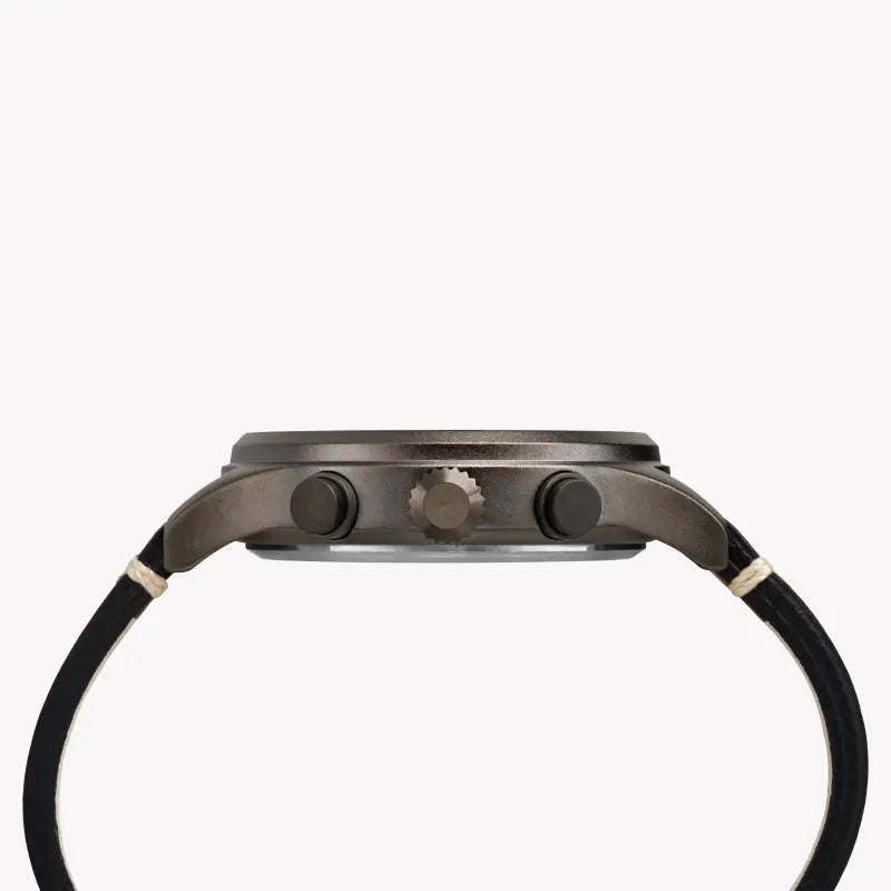 Timex Men's Brass Watch, Blue Dial, Brown Leather Strap | Tw4b09000