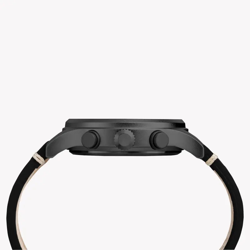 Timex Expedition Scout TW4B09100 - Montre robuste pour homme avec bracelet en cuir noir et lumière INDIGLO