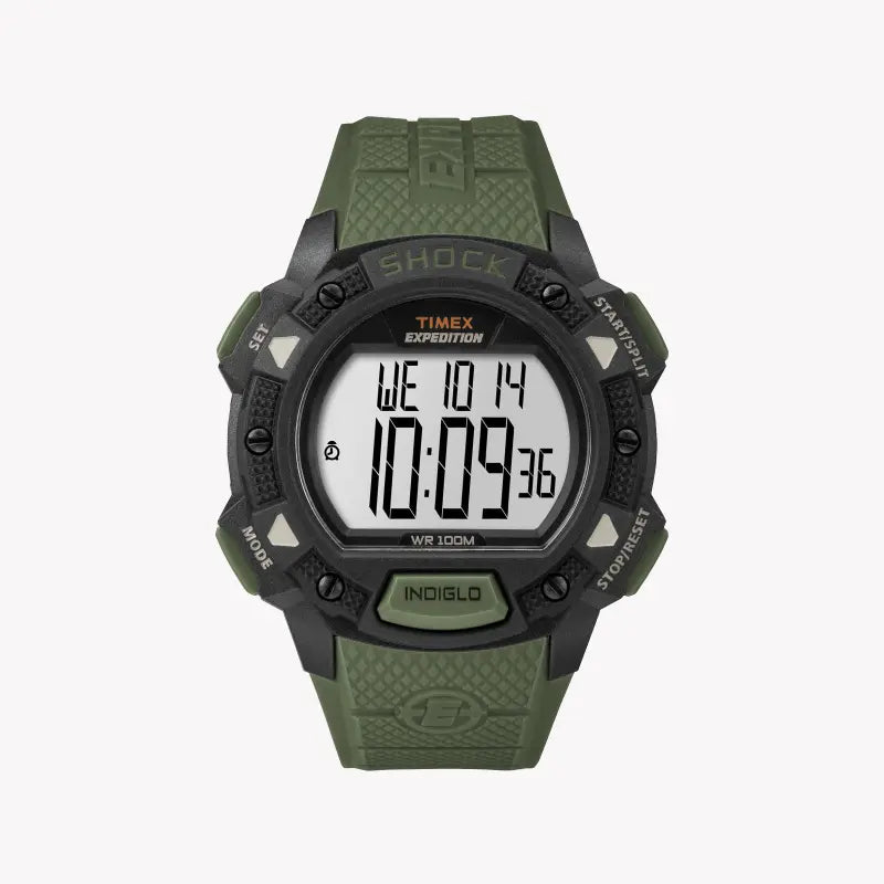 Timex Men's Green Resin Watch, Digital Dial | Tw4b09300