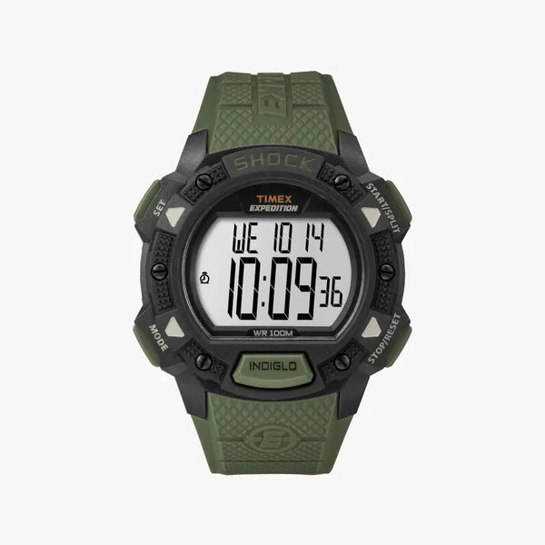 Timex Men's Green Resin Watch, Digital Dial | Tw4b09300