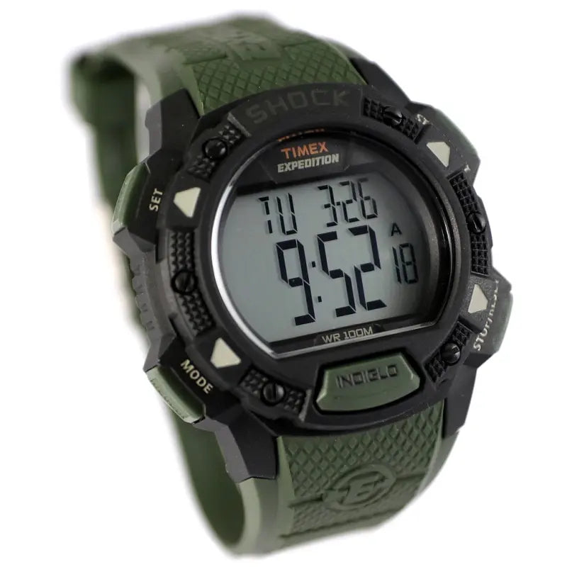 Timex Men's Green Resin Watch, Digital Dial | Tw4b09300