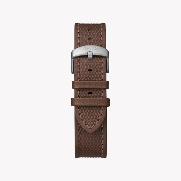Timex Men's Brown Leather Watch, Gray Dial | Tw4b15100