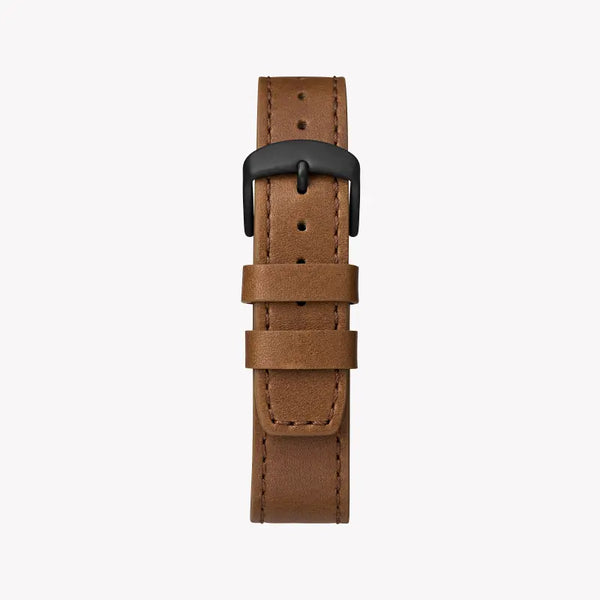 Timex Men's Brass Black Dial Watch, Brown Leather Strap | Tw4b17400