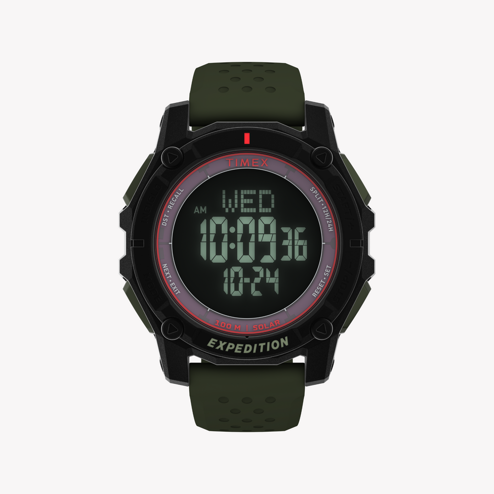 Timex Men's Solar Digital, Black/Green | Tw4b33700 by i-watch