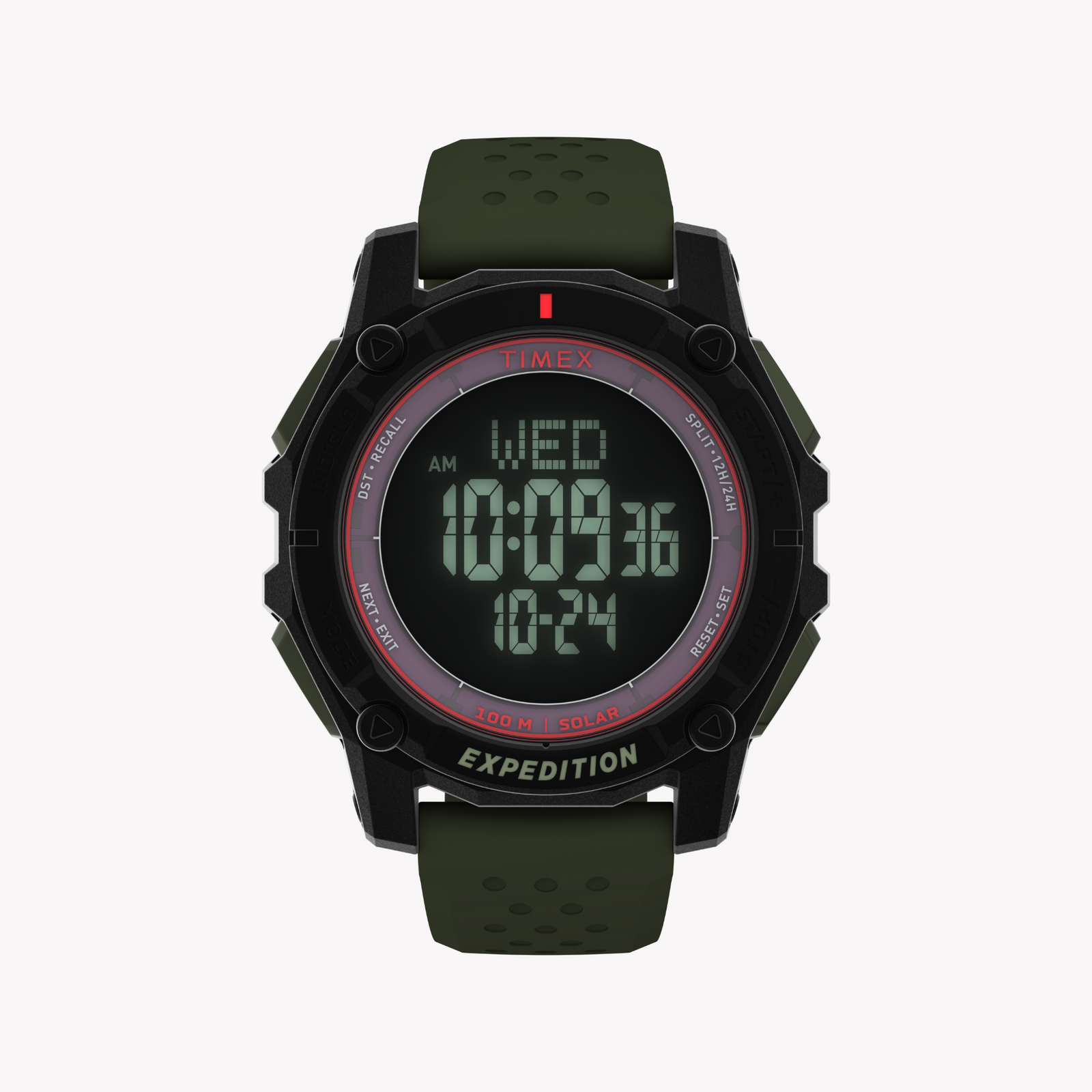 Timex Men's Solar Digital, Black/Green | Tw4b33700 by i-watch