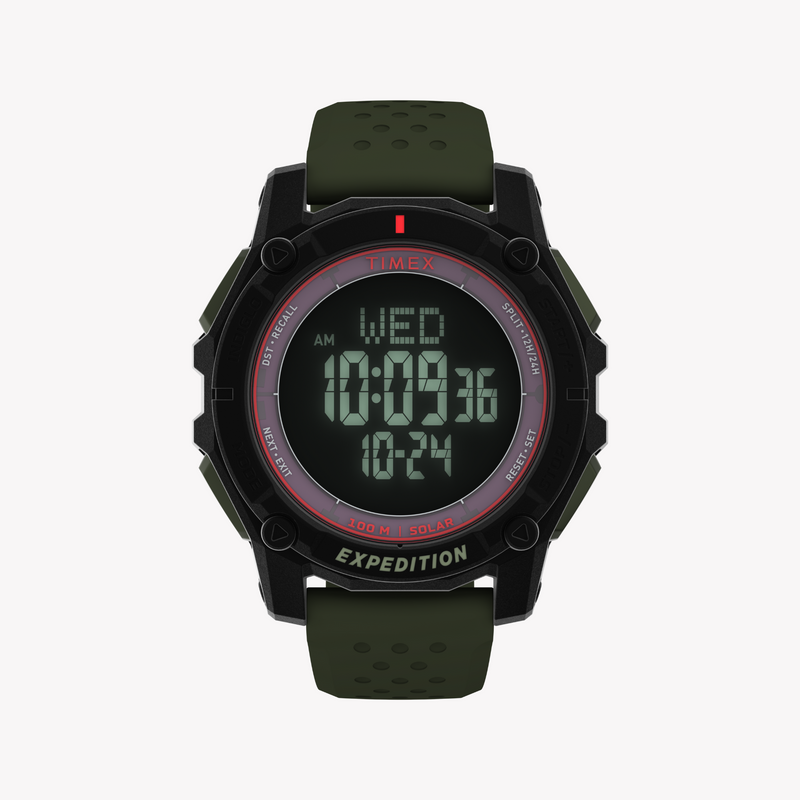 Timex Men's Solar Digital, Black/Green | Tw4b33700 by i-watch