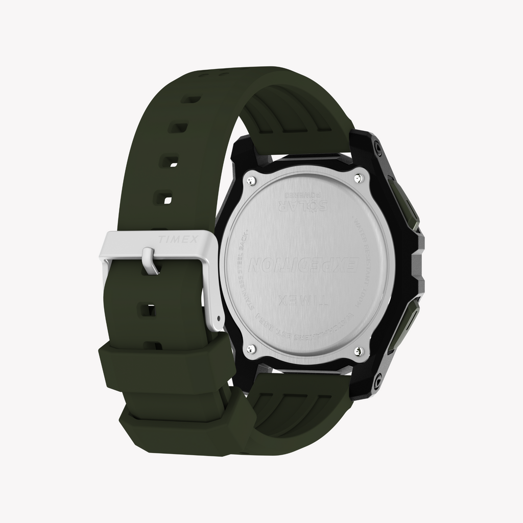 Timex Men's Solar Digital, Black/Green | Tw4b33700