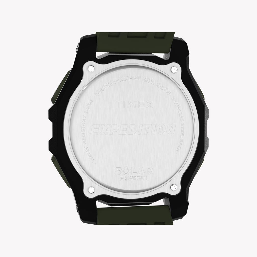 Timex Men's Solar Digital, Black/Green | Tw4b33700