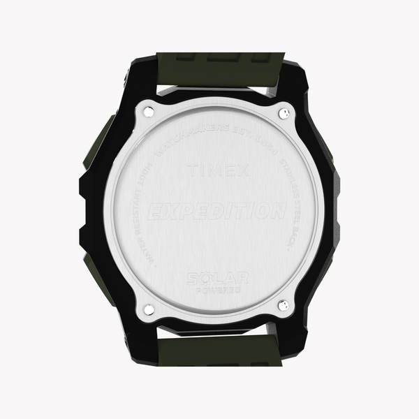 Timex Men's Solar Digital, Black/Green | Tw4b33700