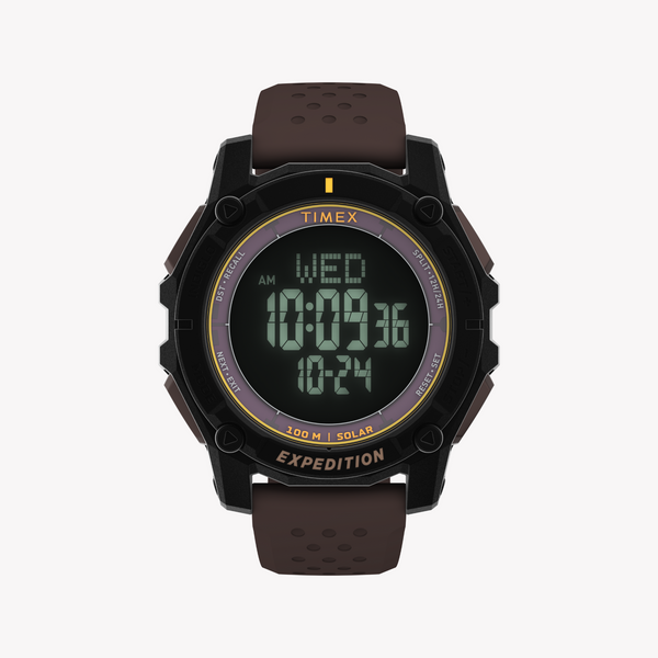 Timex Men's Black/Brown, Synthetic/Silicone | Tw4b33800