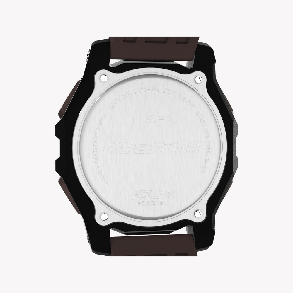 Timex Men's Black/Brown, Synthetic/Silicone | Tw4b33800