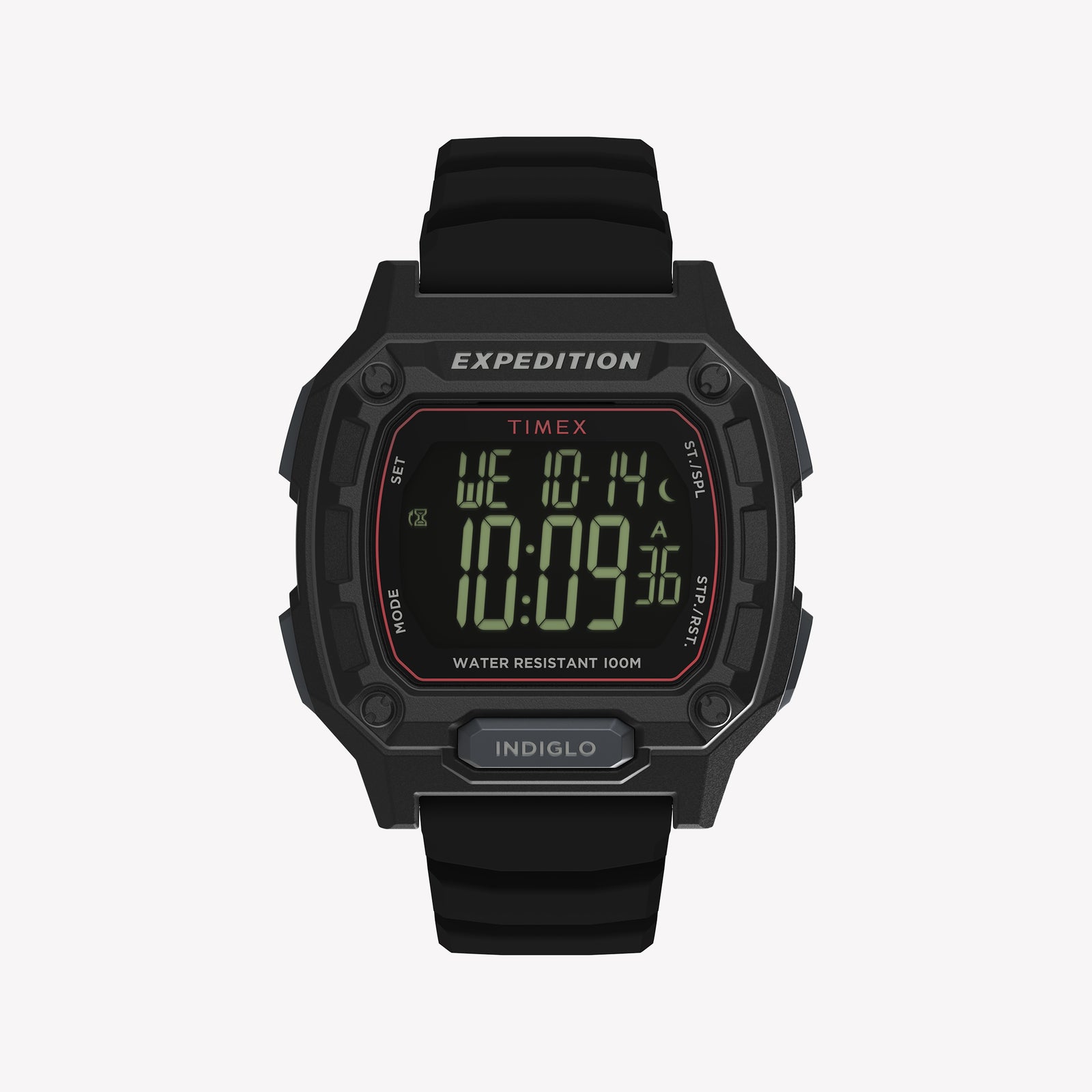 TIMEX Men's Black PC+GF, Black Silicone | TW4B34400
