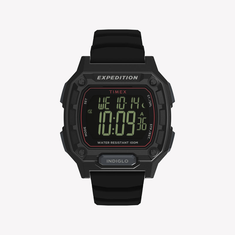 TIMEX Men's Black PC+GF, Black Silicone | TW4B34400