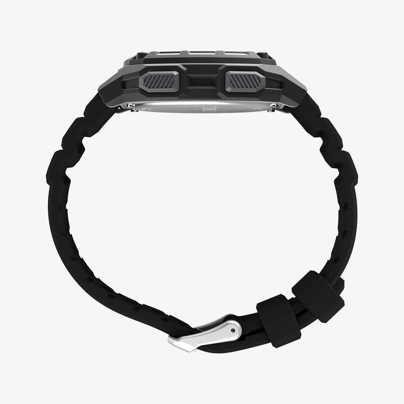 TIMEX Men's Black PC+GF, Black Silicone | TW4B34400